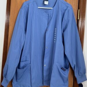 Cherokee Workwear Blue top shirt jacket Nurse Scrubs size X-LARGE